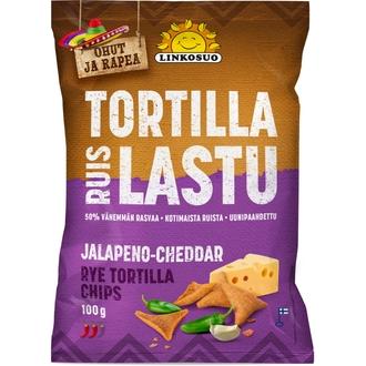 Linkosuo Ruis Tortilla Lastu Jalapeno-Cheddar 100 g