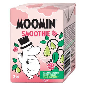 Moomin smoothie 2dl päärynä-vadelma