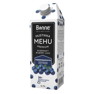 Bonne Premium tuorepuristettu mustikkamehu 0,75l