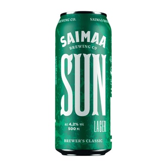 Saimaa Classic Sun Lager 4,2% olut 0,5l tölkki