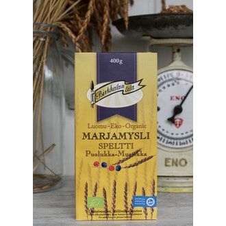 Birkkalan tila Luomu marjamysli speltti puolukka-mustikka 400g