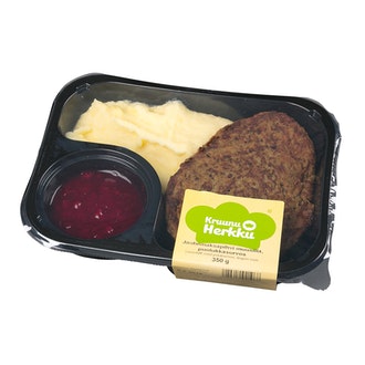 Kruunu Herkku Jauhemaksapihvi muusilla 350g