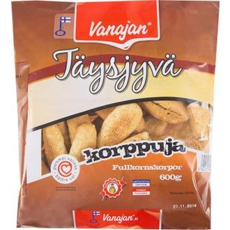 Vanajan Täysjyväkorppu 600g