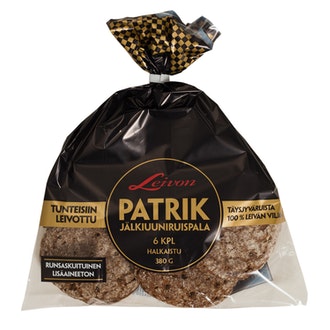 Leivon PATRIK Jälkiuuniruispala 380g / 6 kpl ruispalaleipä halkaistu
