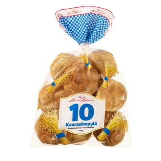 Leivon 10 Kaura sämpylä 470g, 10 kpl vehnä-kaurasämpylä