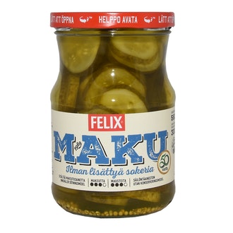 Felix Maku viipaloituja kurkkuja mausteliemessä ilman lisättyä sokeria 560/300g