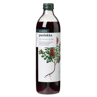 Kaskein Luomupuolukkatäsymehu 0,5l lisäaineeton