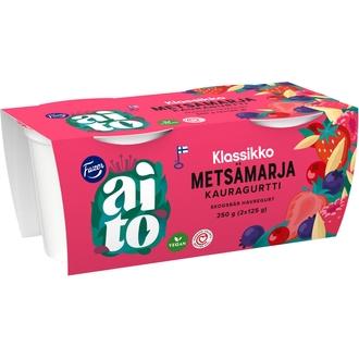 Fazer Aito Kauragurtti Metsämarja 2x125g, fermentoitu kauravälipala