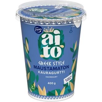 Fazer Aito Kauragurtti Maustamaton Greek Style 400 g, fermentoitu kauravälipala