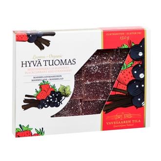 Vavesaaren Tila 150G Luomu Hyvä Tuomas Mustaherukka Ja Mansikka Marmeladimakeinen