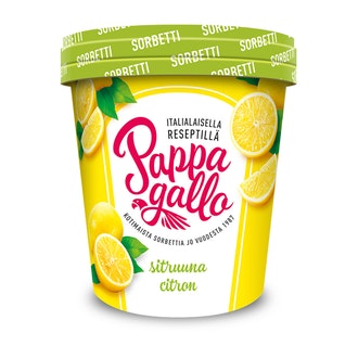 Pappagallo Sitruunasorbetti 500 ml lakto
