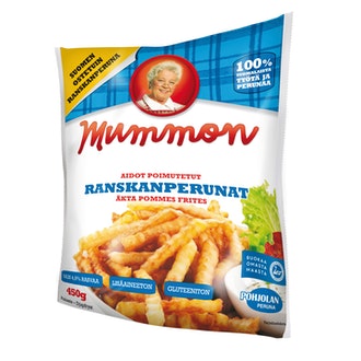 Mummon poimutetut ranskanperunat 450 g, pakaste