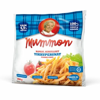 Mummon 750g ohuet tikkuperunat pakaste