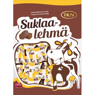 Prix suklaalehmä suklaapäällysteinen fudge 165g