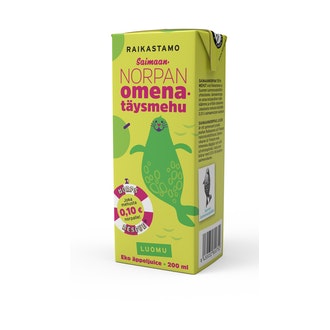 Raikastamo Saimaannorpan Luomu Omenapillimehu 200ml