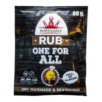 Poppamies One For All Rub & Seasoning Yleisgrillimauste 80G