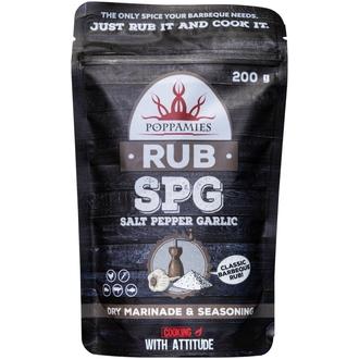 Poppamies Rub SPG salt-pepper-garlic mausteseos 200g