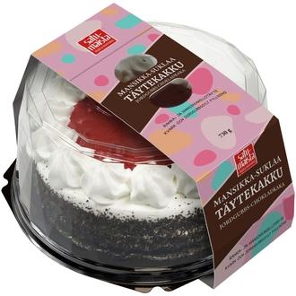 Satumaista 730g Mansikka-suklaa täytekakku