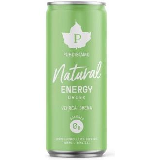 Puhdistamo Natural Energy Drink - Vihreä omena 330 ml