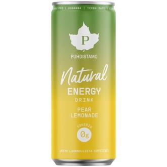 Puhdistamo Natural Energy Drink Pear Lemonade 330 ml
