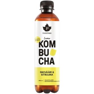 Puhdistamo Luomu Kombucha Inkivääri-Sitruuna 400 ml