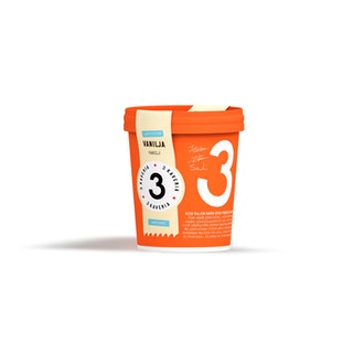 3 Kaveria Laktoositon Vanilja jäätelö 500ml/400g