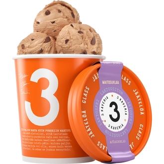 3 Kaveria Laktoositon Maitosuklaa jäätelö 500ml/400g