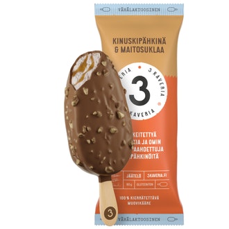 3 Kaverin jäätelöpuikko 80g kinuskipähkinä&maitosuklaa vl,g