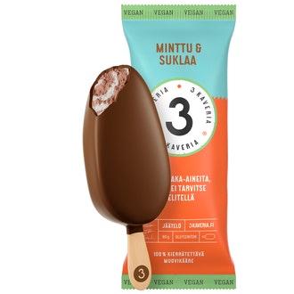 3 Kaverin jäätelöpuikko 80g vegan minttusuklaa G