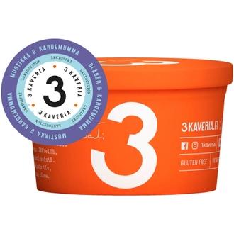 3 Kaverin Jäätelö 170Ml Mustikka & Kardemumma