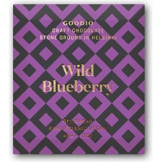Goodio raakasuklaa 61% 48g blueberry luomu