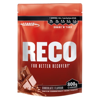 Leader reco proteiini-hiilihydraattijuomajauhe 800g kaakao