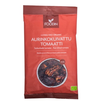 Foodin Aurinkokuivattu Tomaatti Luomu 200G