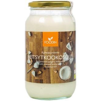 Foodin 1L Kylmäpuristettu Neitsytkookosöljy Luomu