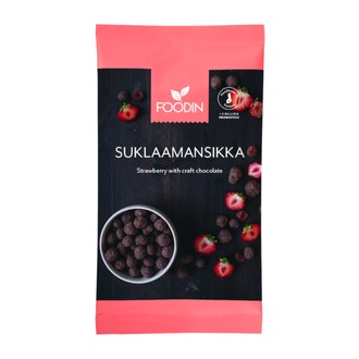 Foodin Raakasuklaamansikka luomu 50g
