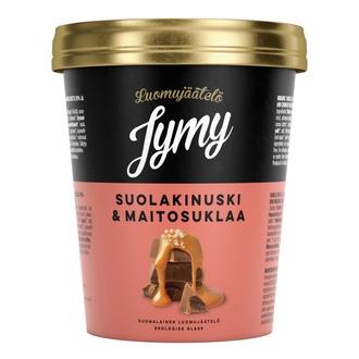 Jymy luomujäätelö Suolakinuski & Maitosuklaa 500 ml