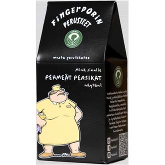 Teeleidin Fingerporin perusteet; Rivo-Riitan Minä sinulle pehmeät persikat näytän! Musta tee persikalla 60g