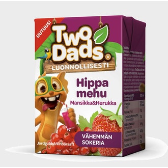 TwoDads Hippamehu mansikka-herukka 2dl