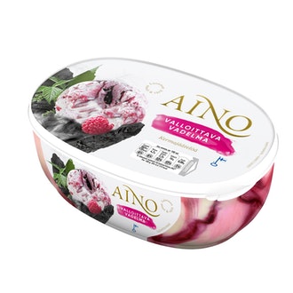 Aino Valloittava Vadelma kermajäätelö kotipakkaus 506g/900ml