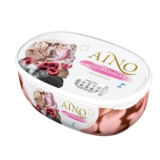 Aino Vadelmasuklaa kermajäätelö kotipakkaus 509g/900ml