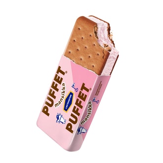 Puffet Mansikka Laktoositon välipalajäätelö 62g/1,1dl