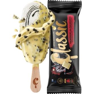 Classic Valkosuklaa-Salmiakki kermajäätelöpuikko 74g/100ml