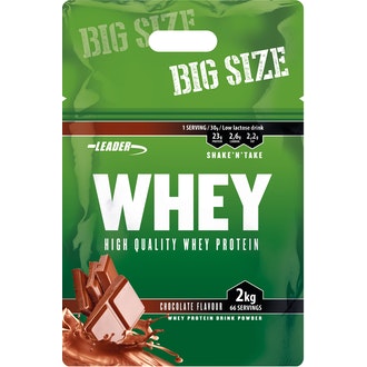 Leader Whey Protein+ suklaanmakuinen proteiinijauhe 2 kg