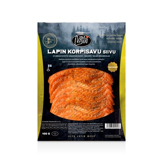 Lapin Korpisavu kylmäsavustettu kirjolohisiivu 100g