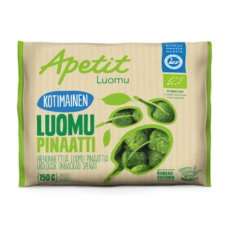 Apetit kotimainen pinaatti 150g luomu pakaste