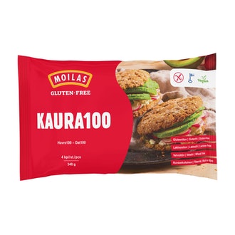 Moilas Gluten-Free Kaura100 palaleipä, halkaistu, 4kpl/340g, kypsäpakaste