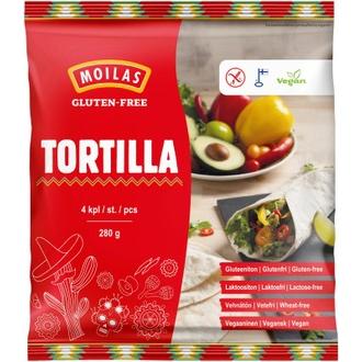 Moilas 4Kpl/280G Gluteeniton Tortilla Pakaste