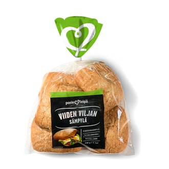 Porin Leipä Viiden viljan sämpylä moniviljasämpylä 5 kpl/250g