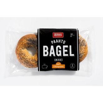 Dennis paahtobagel 2kpl/200g unikko
