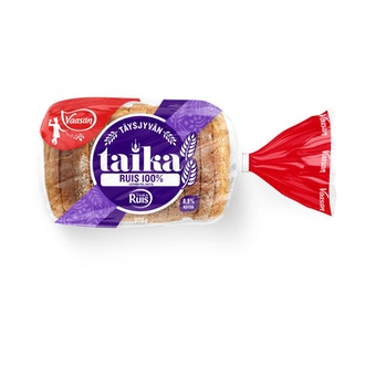 Vaasan taika taikaruis täysjyväruispaahtoleipä 370g
